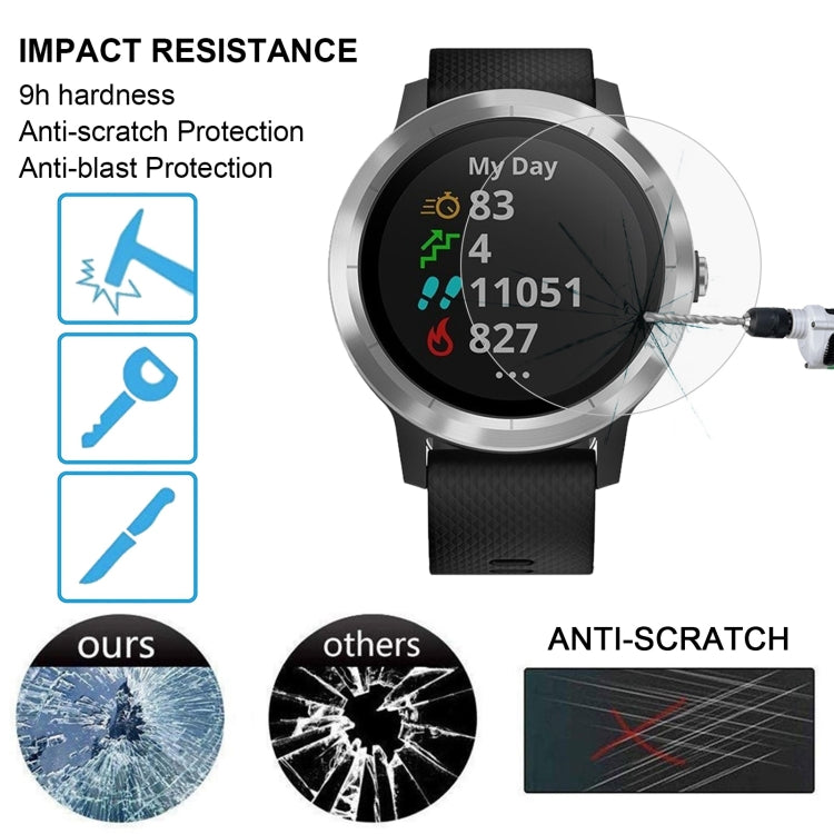 ENKAY Hat-Prince 0.2mm 9H 2.15D Curved Edge Tempered Glass Film for Garmin Vivoactive 3 trainer - free shipping - PMC TechLife - Order now!
