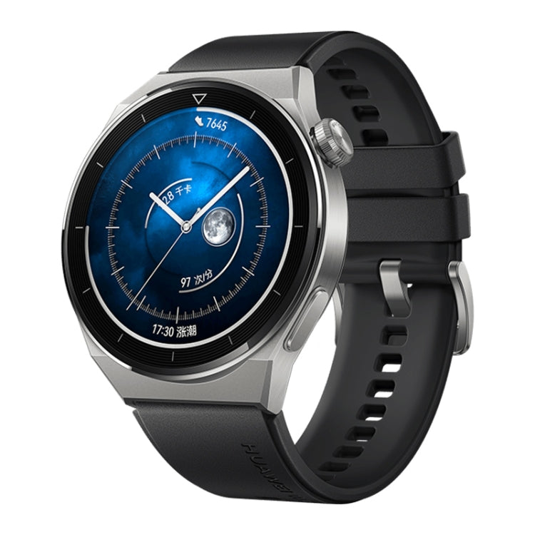 HUAWEI WATCH GT 3 Pro Titanium Smart Watch 46mm Rubber Wristband, 1.43 inch AMOLED Screen, Support ECG / GPS / 14-days Battery Life(Black) - free shipping - PMC TechLife - Order now!