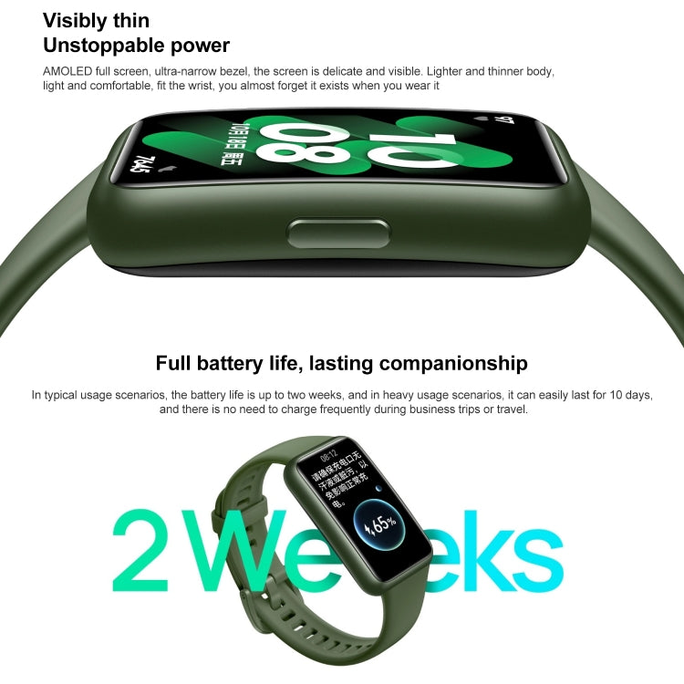 Original HUAWEI Band 7 NFC Edition, 1.47 inch AMOLED Screen Smart Watch, Support Blood Oxygen Monitoring / 14-days Battery Life(Green) - free shipping - PMC TechLife - Order now!