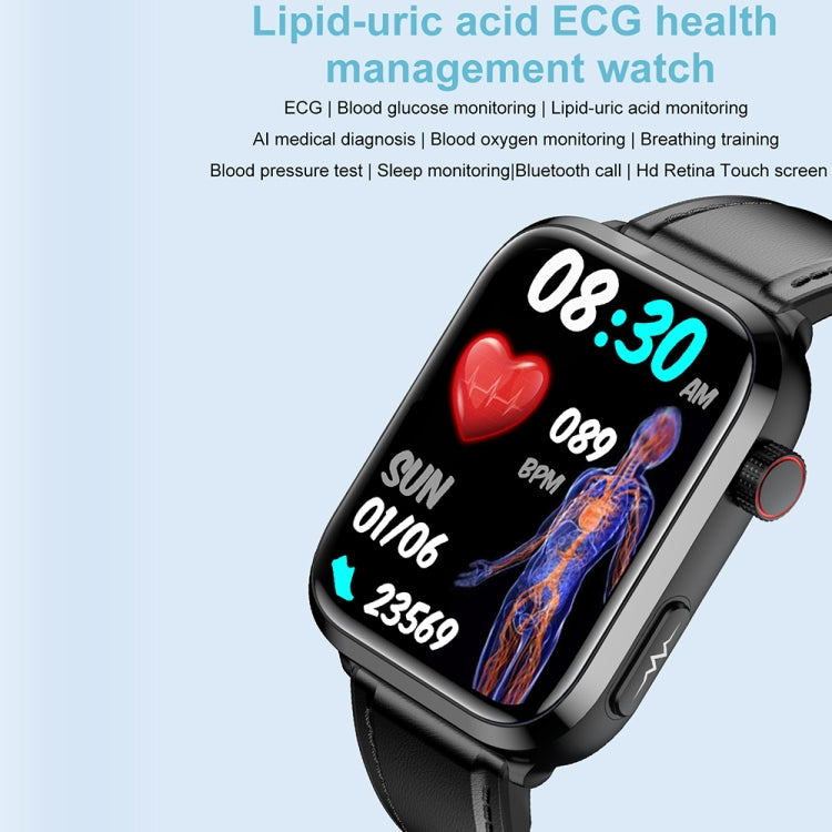 ET210 1.91 inch IPS Screen IP67 Waterproof Silicone Band Smart Watch, Support Body Temperature Monitoring / ECG (Black) - free shipping - PMC TechLife - Order now!