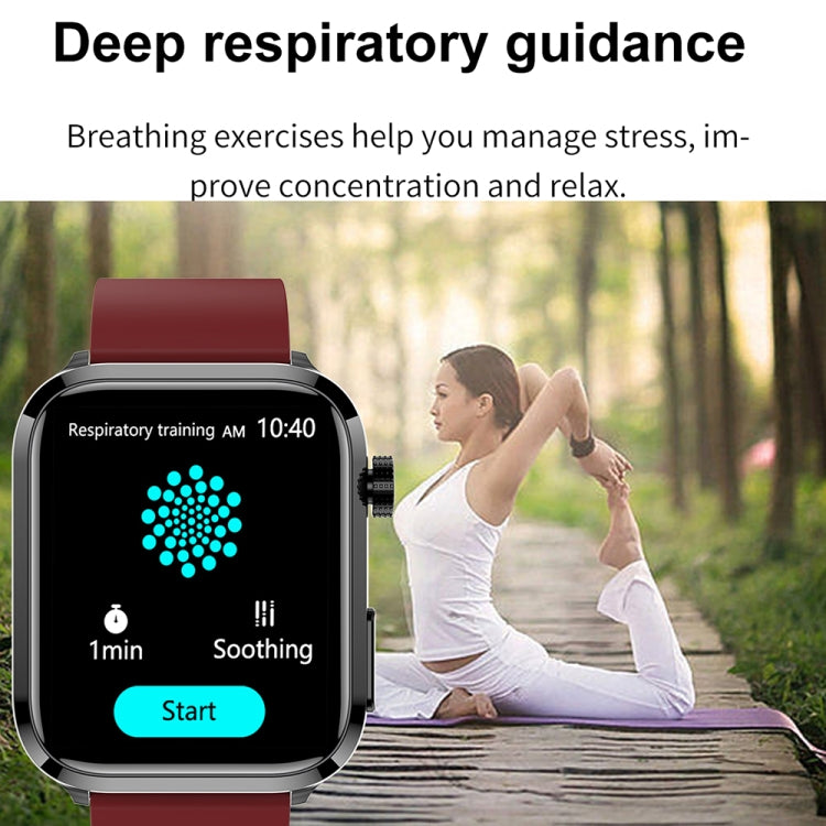 ET210 1.91 inch IPS Screen IP67 Waterproof Silicone Band Smart Watch, Support Body Temperature Monitoring / ECG (Red) - Smart Watches by PMC TechLife | Online Shopping South Africa | PMC TechLife | Buy Now Pay Later Mobicred