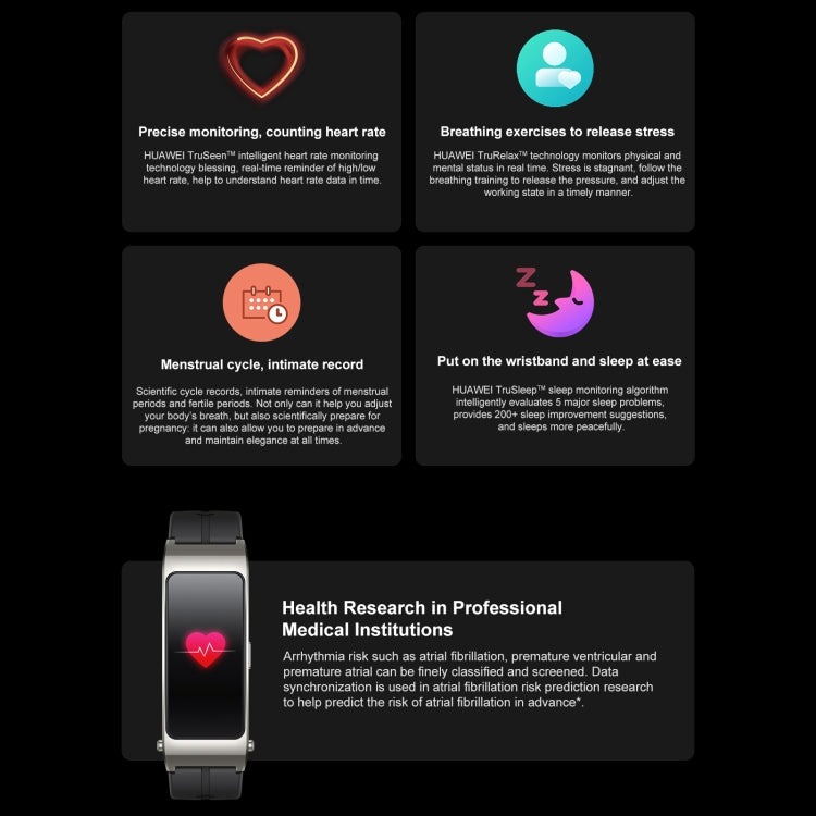 Original Huawei TalkBand B7 Smart Bracelet, 1.53 inch Screen, Support Bluetooth Call / Heart Rate / Blood Oxygen / Sleep Monitoring (Black) - free shipping - PMC TechLife - Order now!