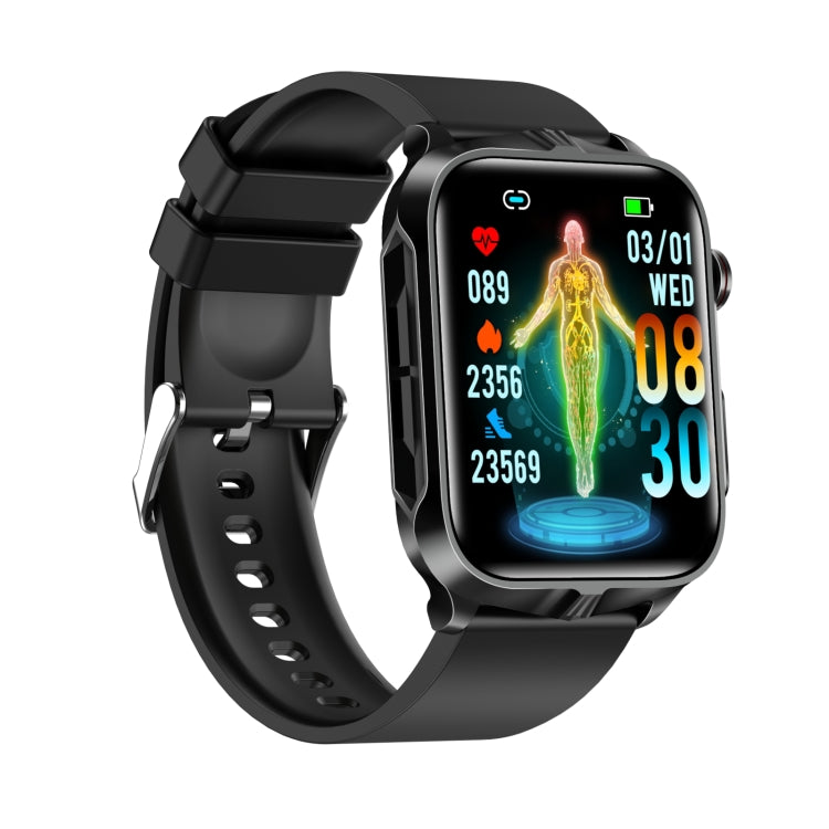 TK11P 1.83 inch IPS Screen IP68 Waterproof Silicone Band Smart Watch, Support Stress Monitoring / ECG (Black) - free shipping - PMC TechLife - Order now!