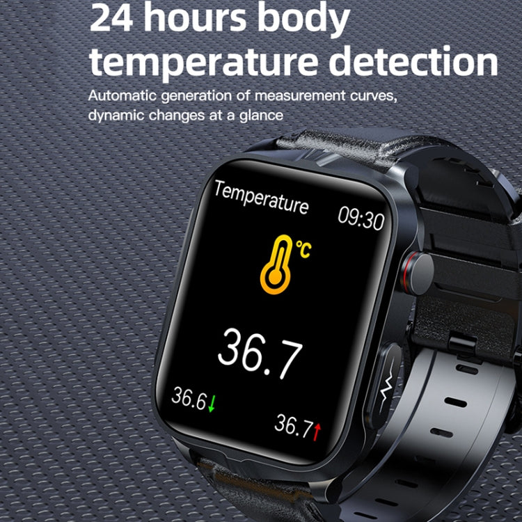 TK11P 1.83 inch IPS Screen IP68 Waterproof Silicone Band Smart Watch, Support Stress Monitoring / ECG (Black) - free shipping - PMC TechLife - Order now!