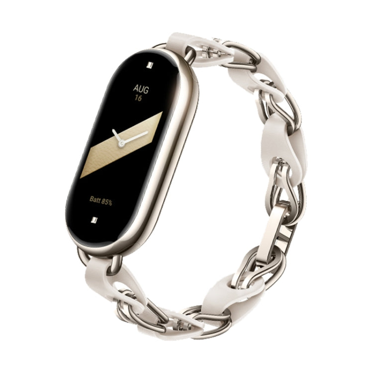 Original For Xiaomi Mi Band 8 Fashion Stainless Steel Bracelet (White) - free shipping - PMC TechLife - Order now!