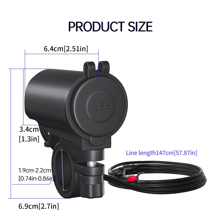 ZH-723F4 Car / Motorcycle QC3.0 Cell Phone Fast Charging Dual USB Car Charger(Orange Light) - DIY Modified Charger by PMC TechLife | Online Shopping South Africa | PMC TechLife