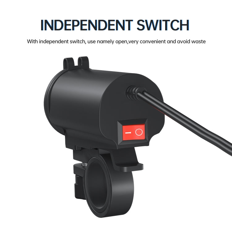 ZH-723F5 Car / Motorcycle QC3.0 Cell Phone Fast Charging Dual USB Car Charger(White Light) - DIY Modified Charger by PMC TechLife | Online Shopping South Africa | PMC TechLife