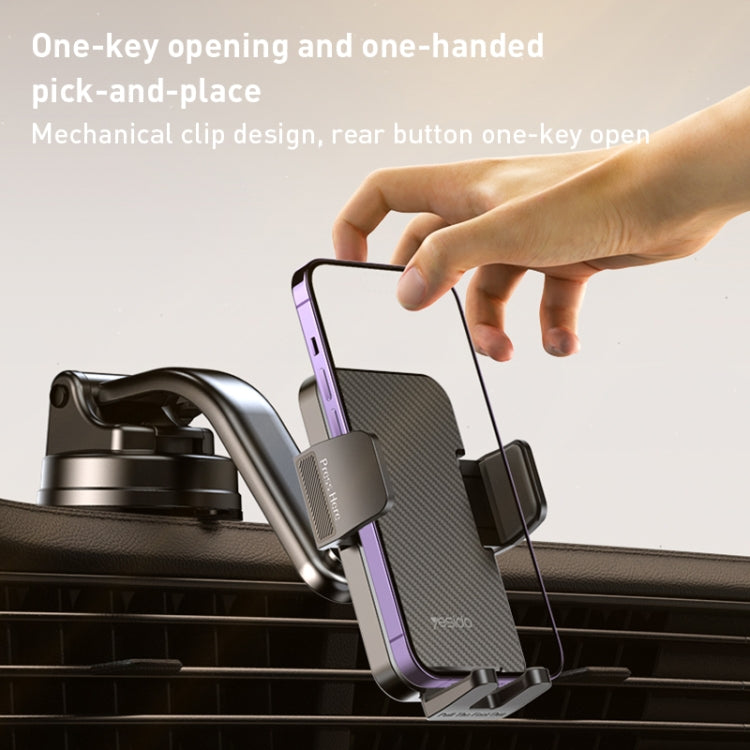 Yesido C172 Suction Cup Type Bending Arm Car Phone Holder (Black) - Car Holders by Yesido | Online Shopping South Africa | PMC TechLife