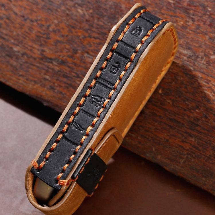 For Kia 3-button Hallmo Car Cowhide Leather Key Protective Cover Key Case(Blue) - free shipping - PMC TechLife - Order now!