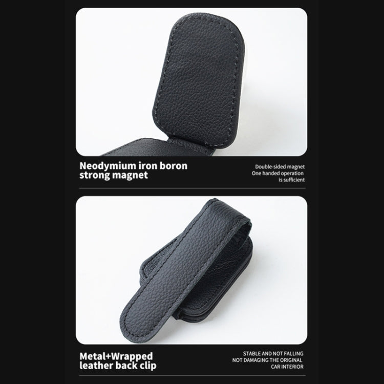 Car Sun Visor Glasses Clip Multi-functional Card Storage Bracket (Black Red) - Sunglasses & Glasses Clips by PMC TechLife | Online Shopping South Africa | PMC TechLife