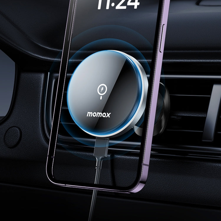 MOMAX CM25A Magnetic Wireless Charger Car Air Outlet Phone Holder - free shipping - PMC TechLife - Order now!