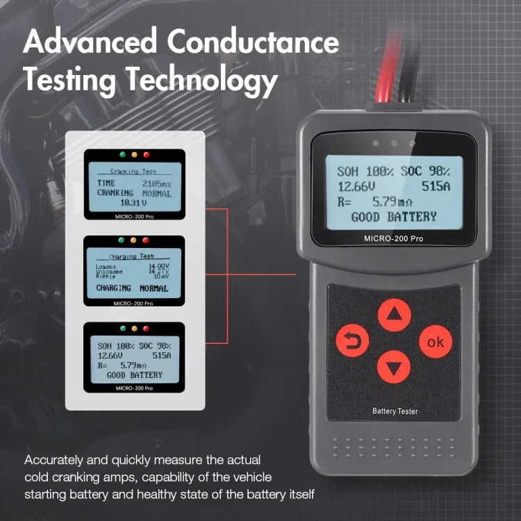 MICRO-200 PRO Car Battery Tester Battery Internal Resistance Life Analyzer, Nordic Version - Code Readers & Scan Tools by PMC TechLife | Online Shopping South Africa | PMC TechLife