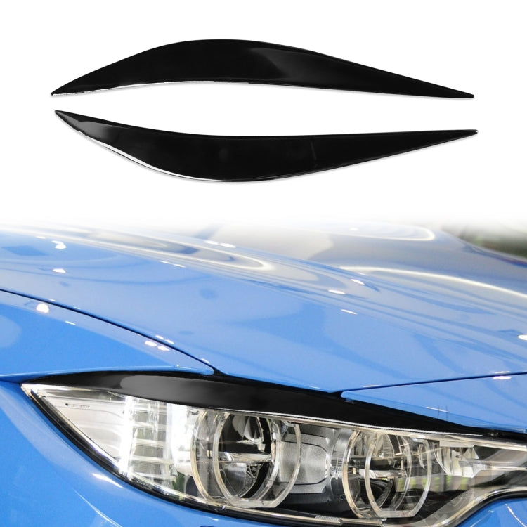 Pair Car Lamp Eyebrow Soft Decorative Sticker for BMW 4 Series F32/F33/F36 2012-2017, M3 F80 & M4 F82/F83 2014-2016 (Black) - Lamp Decoration by PMC TechLife | Online Shopping South Africa | PMC TechLife