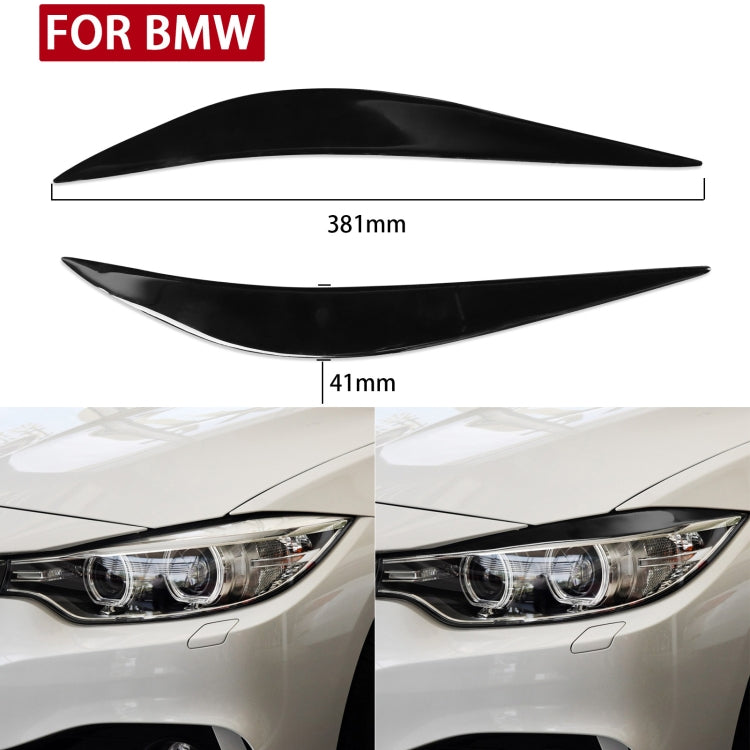 Pair Car Lamp Eyebrow Soft Decorative Sticker for BMW 4 Series F32/F33/F36 2012-2017, M3 F80 & M4 F82/F83 2014-2016 (Black) - Lamp Decoration by PMC TechLife | Online Shopping South Africa | PMC TechLife