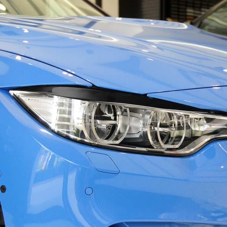 Pair Car Lamp Eyebrow Soft Decorative Sticker for BMW 4 Series F32/F33/F36 2012-2017, M3 F80 & M4 F82/F83 2014-2016 (Black) - Lamp Decoration by PMC TechLife | Online Shopping South Africa | PMC TechLife