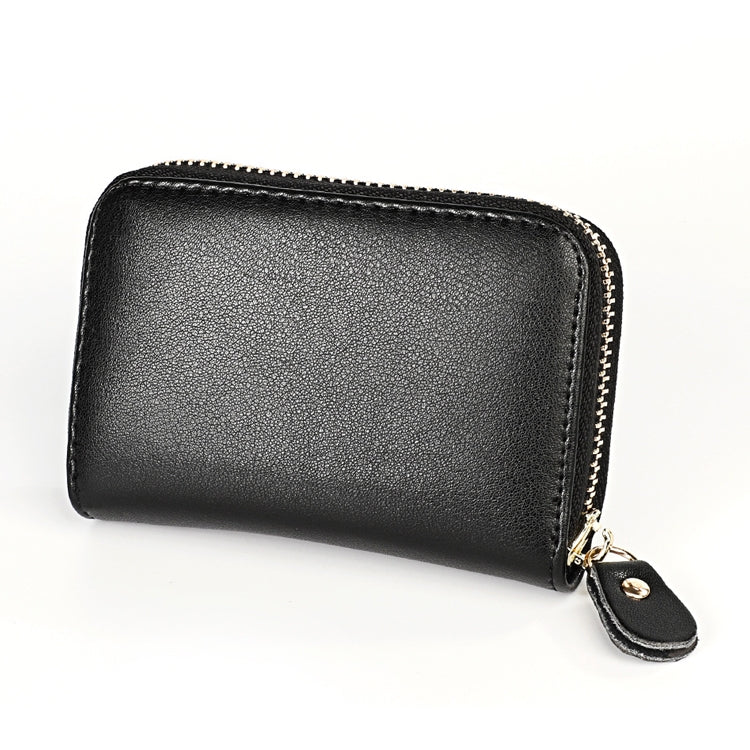 KB152 Butterfly Pattern Zipper Cowhide Leather Organ Shape Multiple Card Slots Anti-magnetic RFID Wallet for Ladies(Blue) - Antimagnetic RFID Package by PMC TechLife | Online Shopping South Africa | PMC TechLife | Buy Now Pay Later Mobicred