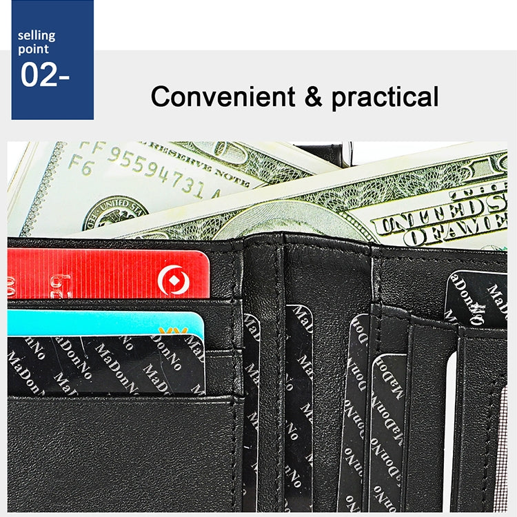 3529 Retro Crazy Horse Texture Double Zipper Anti-magnetic RFID Wallet for Man with Card Slots (Red) - free shipping - PMC TechLife - Order now!