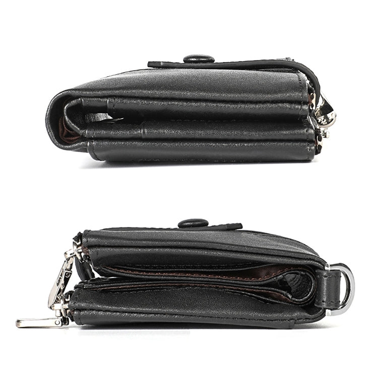 LT3529 Retro Crazy Horse Texture Double Zipper Anti-magnetic RFID Chain Wallet with Card Slots (Red) - Antimagnetic RFID Package by PMC TechLife | Online Shopping South Africa | PMC TechLife | Buy Now Pay Later Mobicred