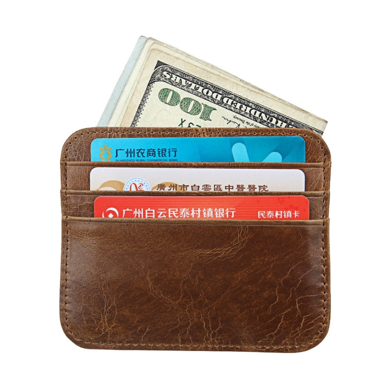 KB108 Antimagnetic RFID Fashion Crazy Horse Texture Bus Credit Card Package burglar brush - Antimagnetic RFID Package by PMC TechLife | Online Shopping South Africa | PMC TechLife | Buy Now Pay Later Mobicred
