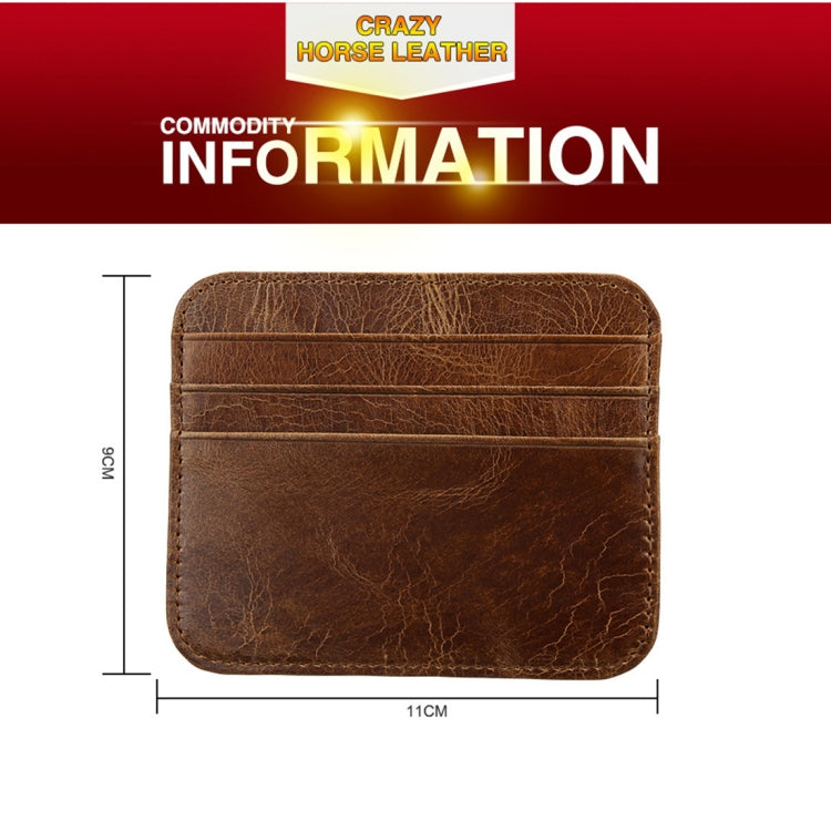 KB108 Antimagnetic RFID Fashion Crazy Horse Texture Bus Credit Card Package burglar brush - Antimagnetic RFID Package by PMC TechLife | Online Shopping South Africa | PMC TechLife | Buy Now Pay Later Mobicred