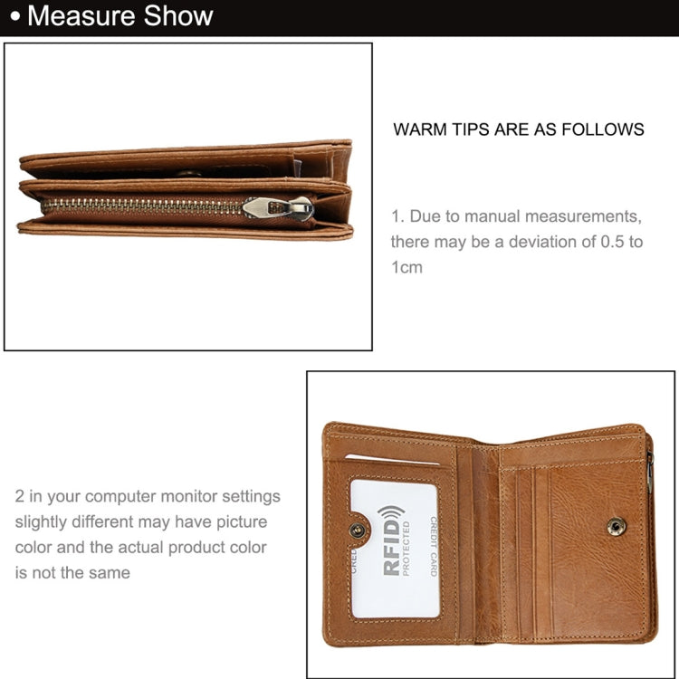 8231 Antimagnetic RFID Men Fashion Crazy Horse Textyure Genuine Leather Wallet Card Bag(Brown) - Antimagnetic RFID Package by PMC TechLife | Online Shopping South Africa | PMC TechLife | Buy Now Pay Later Mobicred
