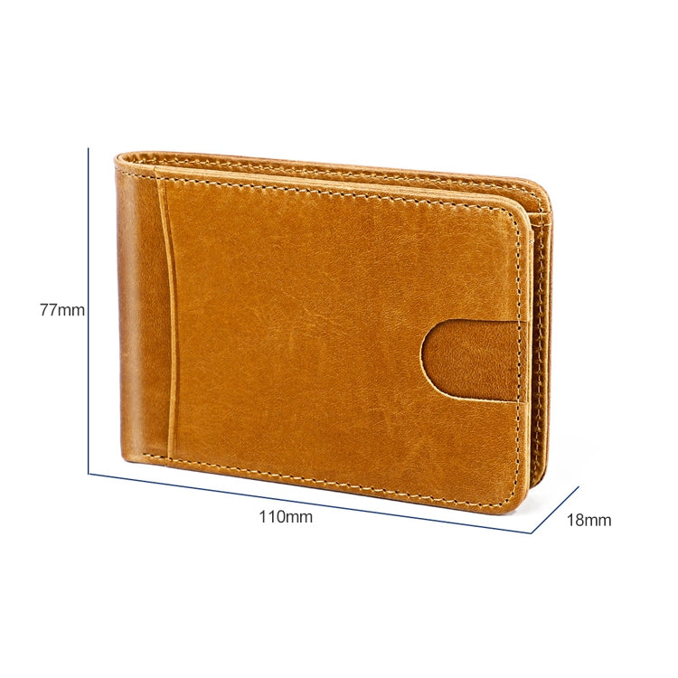 KB186 Antimagnetic RFID Mini Crazy Horse Texture Leather Billfold Card Wallet for Men and Women(Coffee) - Antimagnetic RFID Package by PMC TechLife | Online Shopping South Africa | PMC TechLife | Buy Now Pay Later Mobicred