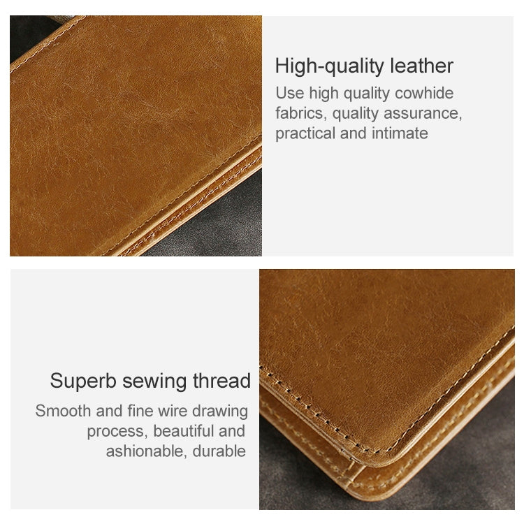 KB186 Antimagnetic RFID Mini Crazy Horse Texture Leather Billfold Card Wallet for Men and Women(Coffee) - Antimagnetic RFID Package by PMC TechLife | Online Shopping South Africa | PMC TechLife | Buy Now Pay Later Mobicred