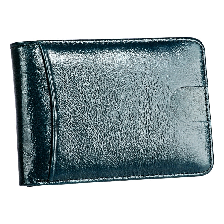 KB186 Antimagnetic RFID Mini Crazy Horse Texture Leather Billfold Card Wallet for Men and Women(Blue) - free shipping - PMC TechLife - Order now!