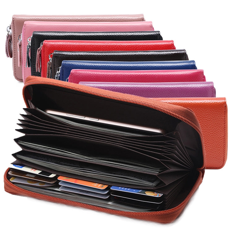 902 Antimagnetic RFID Litchi Texture Women Large Capacity Hand Wallet Purse Phone Bag with Card Slots(Black) - Antimagnetic RFID Package by PMC TechLife | Online Shopping South Africa | PMC TechLife | Buy Now Pay Later Mobicred