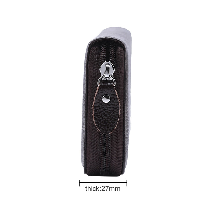 902 Antimagnetic RFID Litchi Texture Women Large Capacity Hand Wallet Purse Phone Bag with Card Slots(Coffee) - Antimagnetic RFID Package by PMC TechLife | Online Shopping South Africa | PMC TechLife | Buy Now Pay Later Mobicred