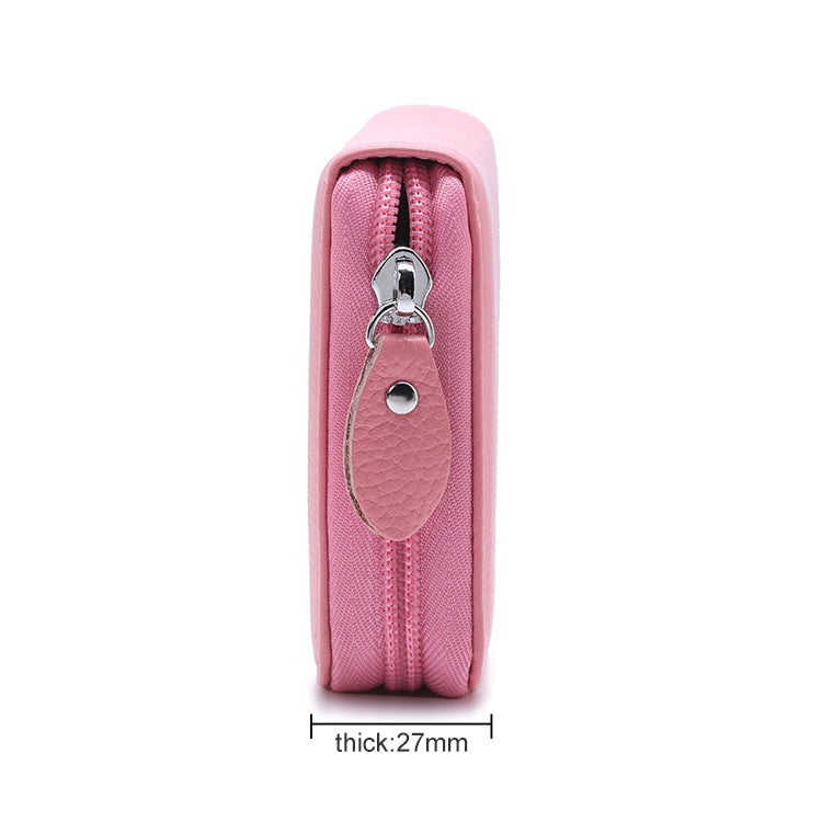 902 Antimagnetic RFID Litchi Texture Women Large Capacity Hand Wallet Purse Phone Bag with Card Slots(Pink) - Antimagnetic RFID Package by PMC TechLife | Online Shopping South Africa | PMC TechLife | Buy Now Pay Later Mobicred