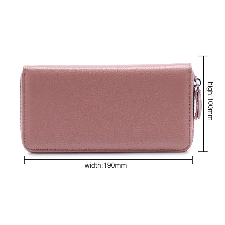 902 Antimagnetic RFID Litchi Texture Women Large Capacity Hand Wallet Purse Phone Bag with Card Slots(Light Pink) - Antimagnetic RFID Package by PMC TechLife | Online Shopping South Africa | PMC TechLife | Buy Now Pay Later Mobicred