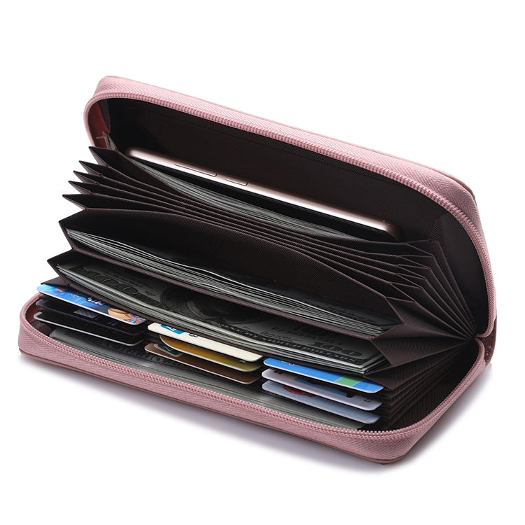 902 Antimagnetic RFID Litchi Texture Women Large Capacity Hand Wallet Purse Phone Bag with Card Slots(Light Pink) - Antimagnetic RFID Package by PMC TechLife | Online Shopping South Africa | PMC TechLife | Buy Now Pay Later Mobicred