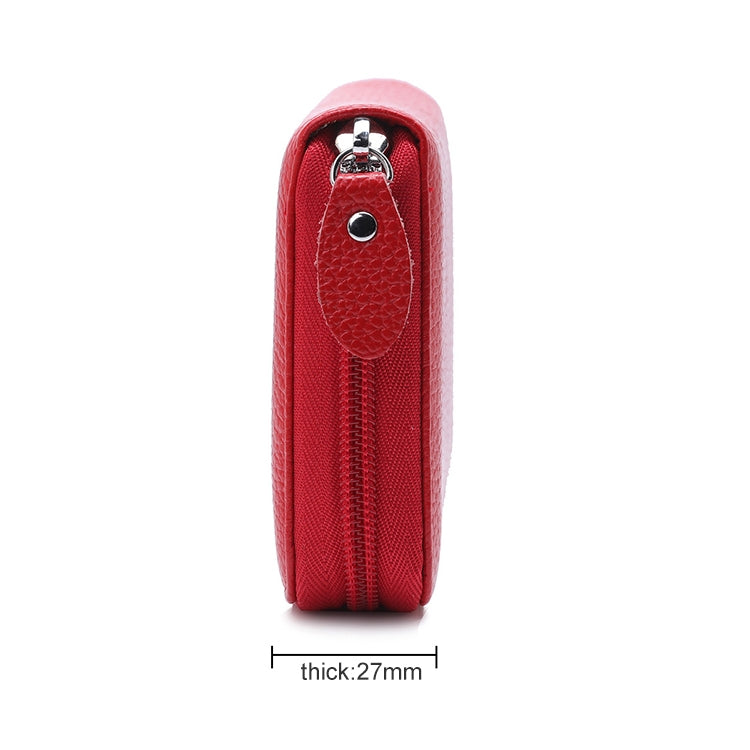 902 Antimagnetic RFID Litchi Texture Women Large Capacity Hand Wallet Purse Phone Bag with Card Slots(Watermelon Red) - Antimagnetic RFID Package by PMC TechLife | Online Shopping South Africa | PMC TechLife | Buy Now Pay Later Mobicred