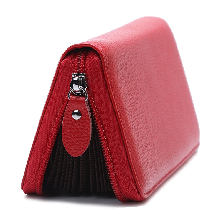 902 Antimagnetic RFID Litchi Texture Women Large Capacity Hand Wallet Purse Phone Bag with Card Slots(Watermelon Red) - Antimagnetic RFID Package by PMC TechLife | Online Shopping South Africa | PMC TechLife | Buy Now Pay Later Mobicred