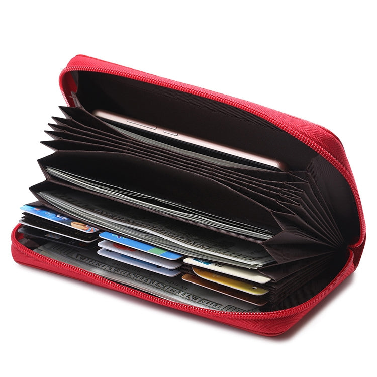 902 Antimagnetic RFID Litchi Texture Women Large Capacity Hand Wallet Purse Phone Bag with Card Slots(Watermelon Red) - Antimagnetic RFID Package by PMC TechLife | Online Shopping South Africa | PMC TechLife | Buy Now Pay Later Mobicred
