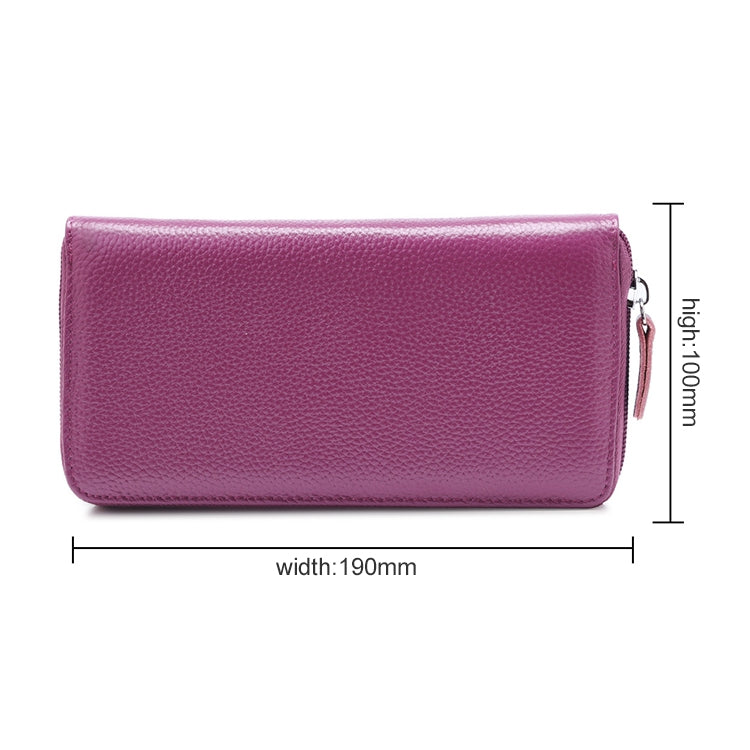 902 Antimagnetic RFID Litchi Texture Women Large Capacity Hand Wallet Purse Phone Bag with Card Slots(Purple) - Antimagnetic RFID Package by PMC TechLife | Online Shopping South Africa | PMC TechLife | Buy Now Pay Later Mobicred