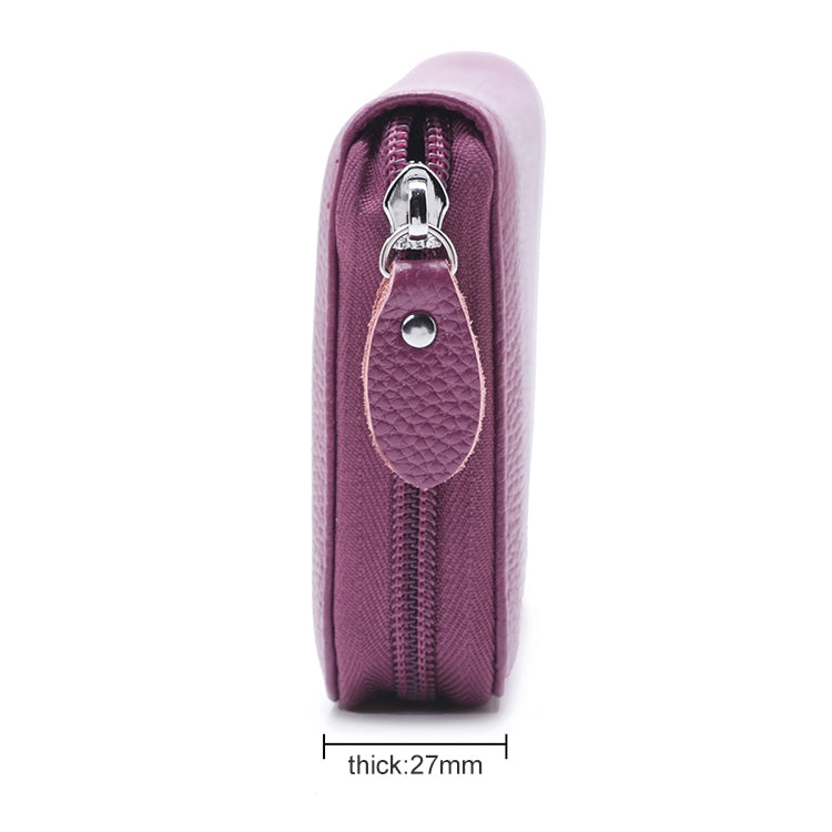 902 Antimagnetic RFID Litchi Texture Women Large Capacity Hand Wallet Purse Phone Bag with Card Slots(Purple) - Antimagnetic RFID Package by PMC TechLife | Online Shopping South Africa | PMC TechLife | Buy Now Pay Later Mobicred