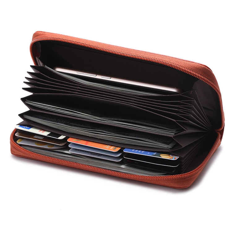 902 Antimagnetic RFID Litchi Texture Women Large Capacity Hand Wallet Purse Phone Bag with Card Slots(Brown) - Antimagnetic RFID Package by PMC TechLife | Online Shopping South Africa | PMC TechLife | Buy Now Pay Later Mobicred