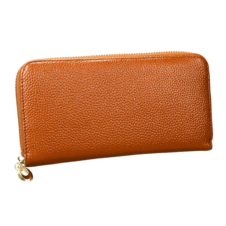 906 Antimagnetic RFID Litchi Texture Women Large Capacity Hand Wallet Purse Phone Bag with Card Slots(Brown) - Antimagnetic RFID Package by PMC TechLife | Online Shopping South Africa | PMC TechLife | Buy Now Pay Later Mobicred