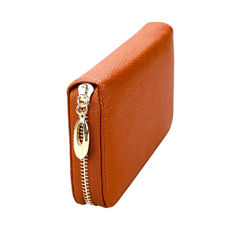 906 Antimagnetic RFID Litchi Texture Women Large Capacity Hand Wallet Purse Phone Bag with Card Slots(Brown) - Antimagnetic RFID Package by PMC TechLife | Online Shopping South Africa | PMC TechLife | Buy Now Pay Later Mobicred
