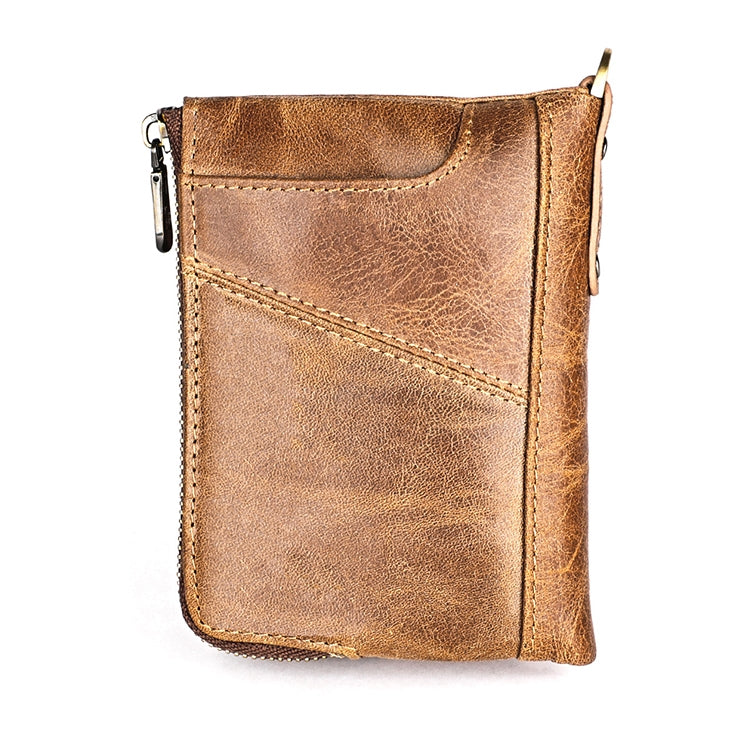 3533 Antimagnetic RFID Top-grain Leather Crazy Horse Texture Men Business Leisure Wallet (Yellowish-brown) - Antimagnetic RFID Package by PMC TechLife | Online Shopping South Africa | PMC TechLife | Buy Now Pay Later Mobicred