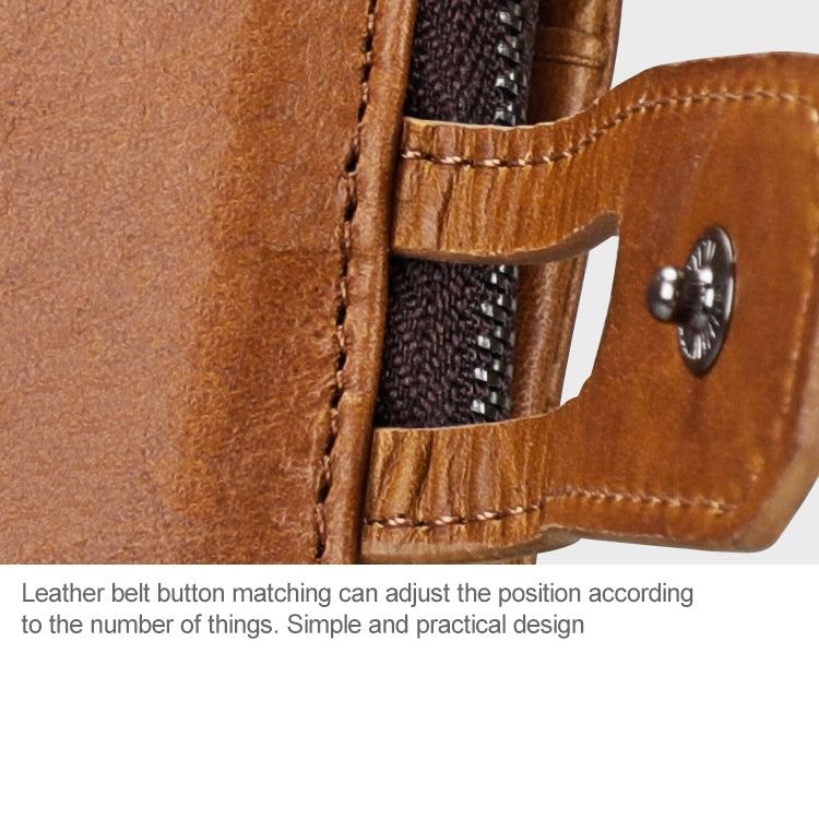3577 Antimagnetic RFID Men and Women Crazy Horse Texture Leather Zipper Wallet (Blue) - Antimagnetic RFID Package by PMC TechLife | Online Shopping South Africa | PMC TechLife | Buy Now Pay Later Mobicred