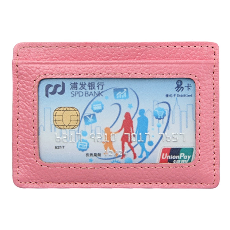 KB37 Antimagnetic RFID Litchi Texture Leather Card Holder Wallet Billfold for Men and Women (Pink) - Antimagnetic RFID Package by PMC TechLife | Online Shopping South Africa | PMC TechLife | Buy Now Pay Later Mobicred