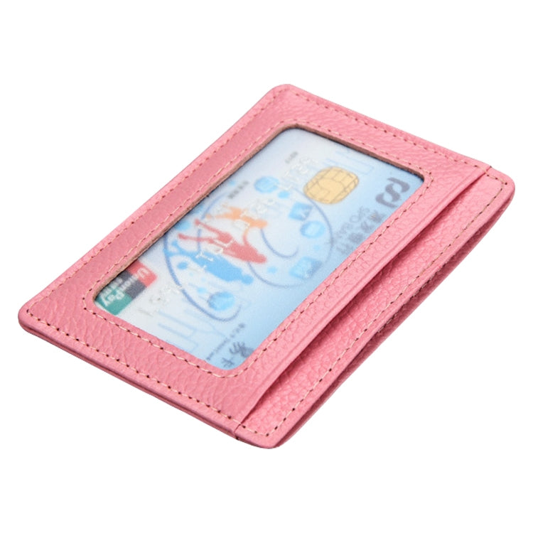 KB37 Antimagnetic RFID Litchi Texture Leather Card Holder Wallet Billfold for Men and Women (Pink) - Antimagnetic RFID Package by PMC TechLife | Online Shopping South Africa | PMC TechLife | Buy Now Pay Later Mobicred