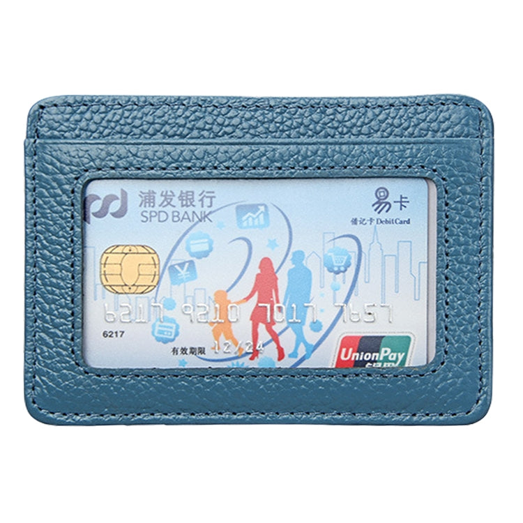KB37 Antimagnetic RFID Litchi Texture Leather Card Holder Wallet Billfold for Men and Women (Lake Blue) - free shipping - PMC TechLife - Order now!
