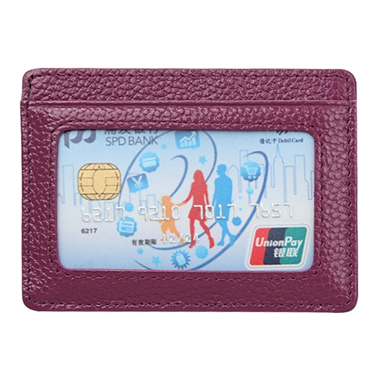KB37 Antimagnetic RFID Litchi Texture Leather Card Holder Wallet Billfold for Men and Women (Purple) - Antimagnetic RFID Package by PMC TechLife | Online Shopping South Africa | PMC TechLife | Buy Now Pay Later Mobicred