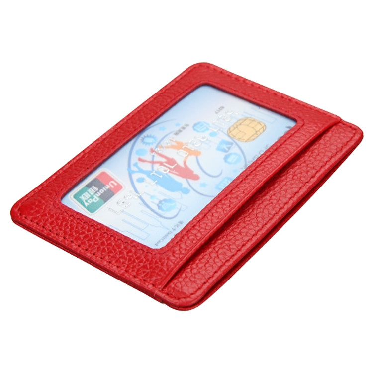 KB37 Antimagnetic RFID Litchi Texture Leather Card Holder Wallet Billfold for Men and Women (Red) - Antimagnetic RFID Package by PMC TechLife | Online Shopping South Africa | PMC TechLife | Buy Now Pay Later Mobicred