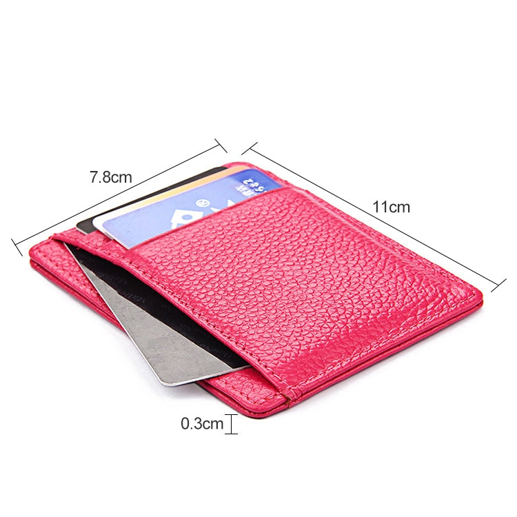 KB37 Antimagnetic RFID Litchi Texture Leather Card Holder Wallet Billfold for Men and Women (Red) - Antimagnetic RFID Package by PMC TechLife | Online Shopping South Africa | PMC TechLife | Buy Now Pay Later Mobicred