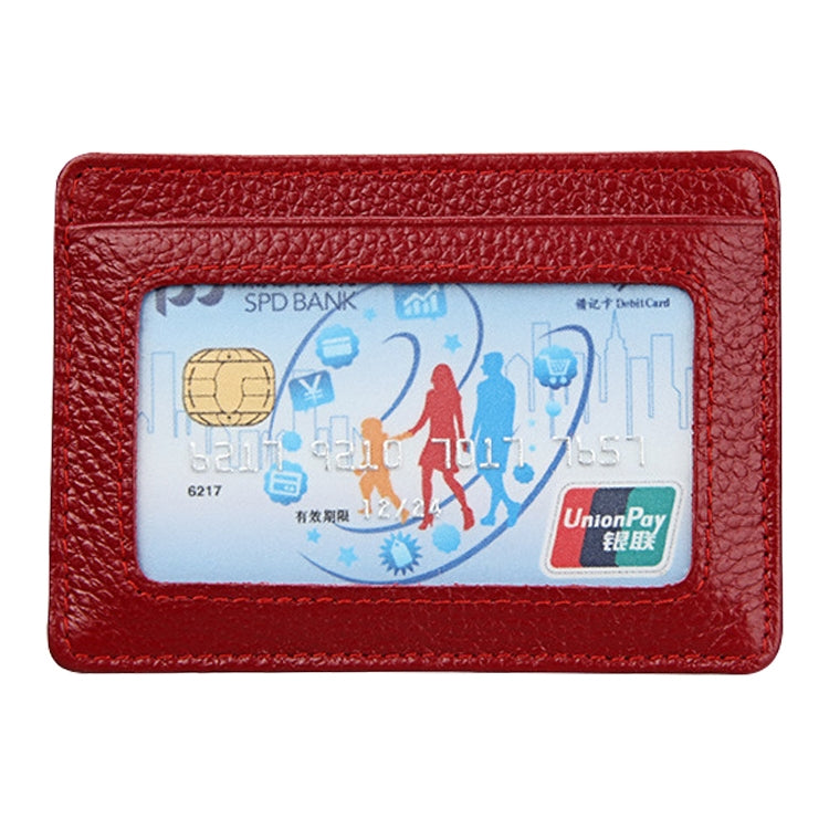 KB37 Antimagnetic RFID Litchi Texture Leather Card Holder Wallet Billfold for Men and Women (Purplish Red) - Antimagnetic RFID Package by PMC TechLife | Online Shopping South Africa | PMC TechLife | Buy Now Pay Later Mobicred